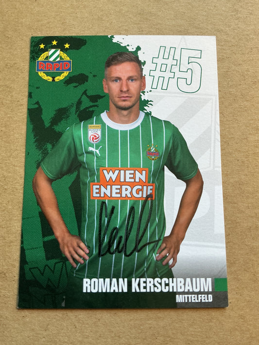 Roman Kerschbaum, Austria 🇦🇹 SK Rapid Wien 2023/24 hand signed