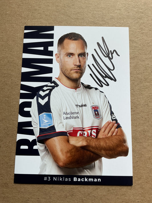 Nicklas Backman, Sweden 🇸🇪 Aarhus GF 2021/22 hand signed