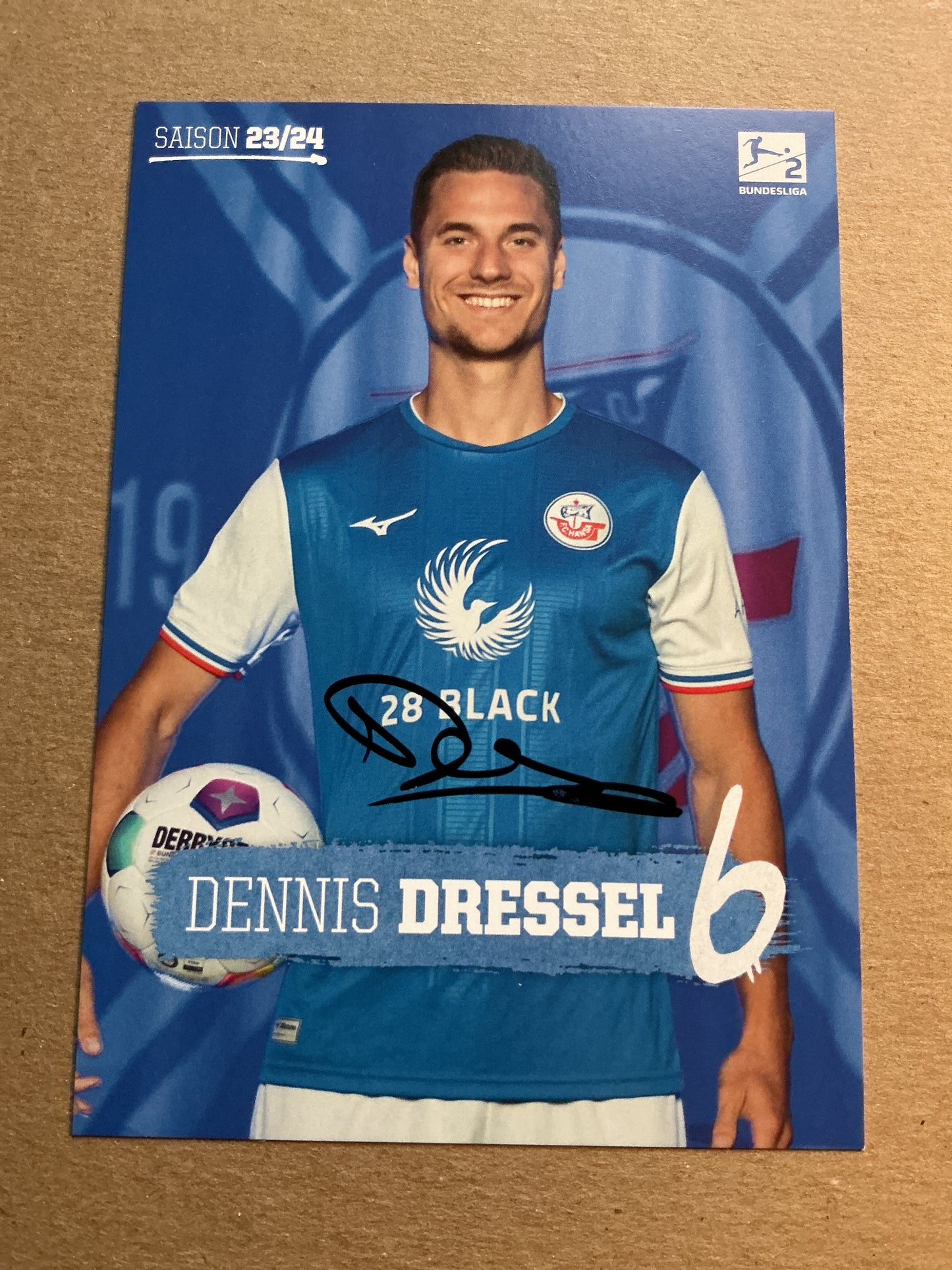 Dennis Dressel, Germany 🇩🇪 Hansa Rostock 2023/24 hand signed