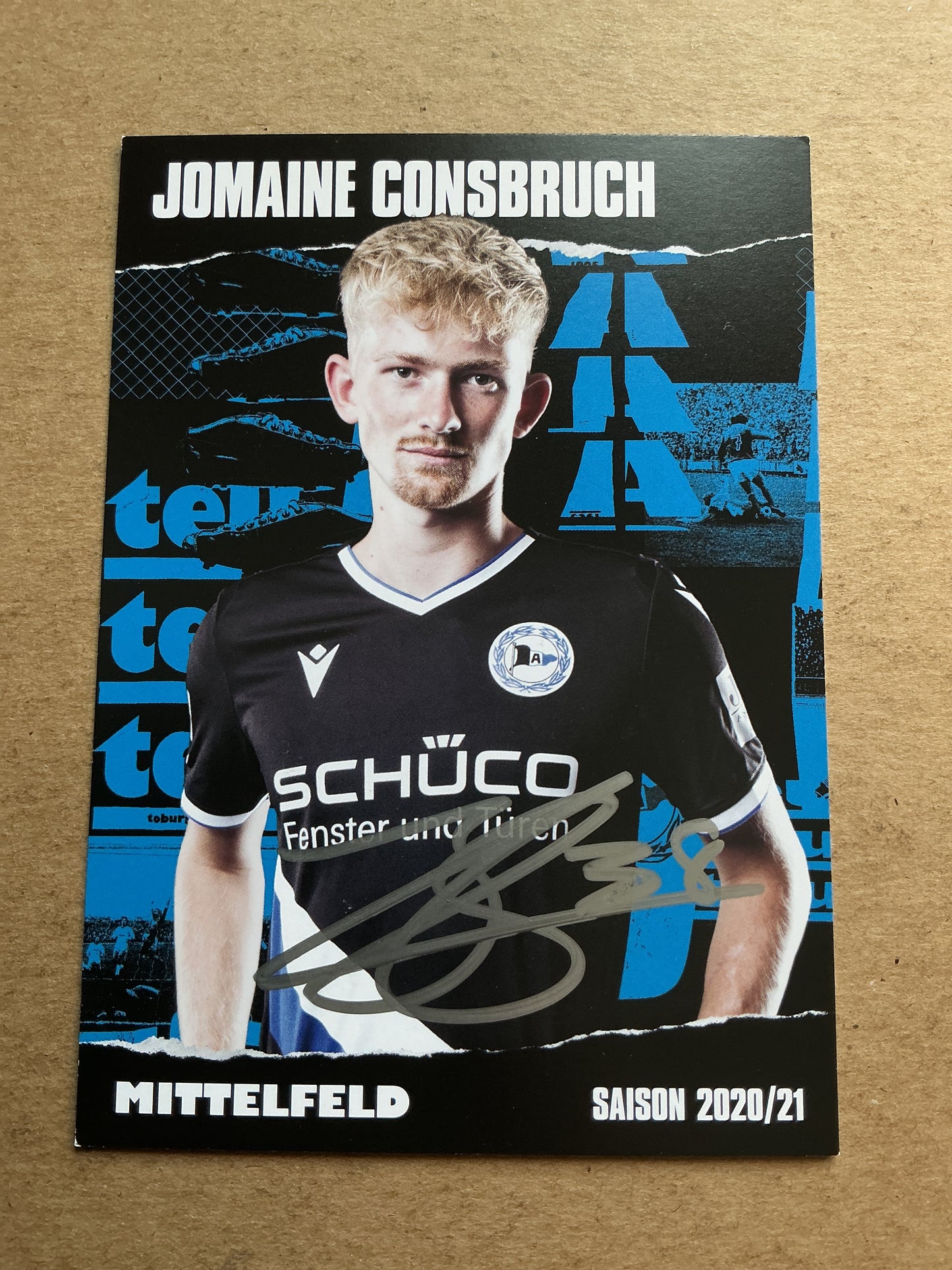 Jomaine Consbruch, Germany 🇩🇪 Arminia Bielefeld 2020/21 hand signed