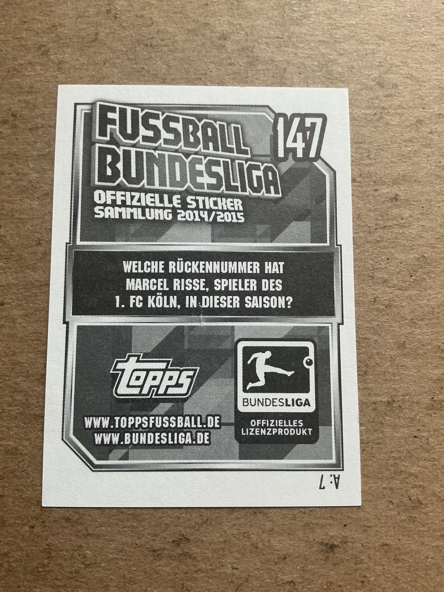 Kevin Vogt, Germany 🇩🇪 1.FC Köln 2014/15 Topps hand signed
