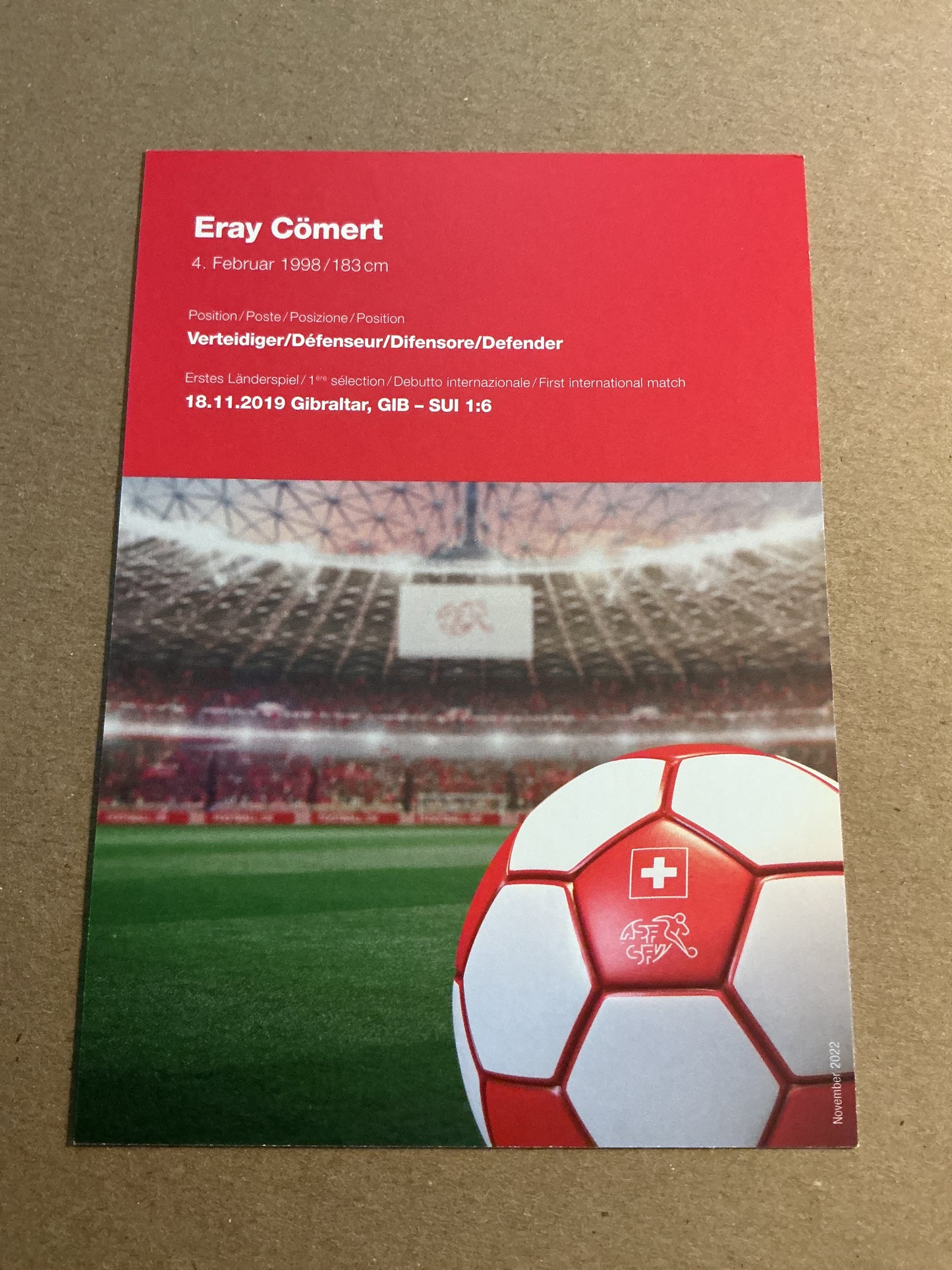 Eray Cömert , Switzerland 🇨🇭FIFA World Cup 2022  hand signed
