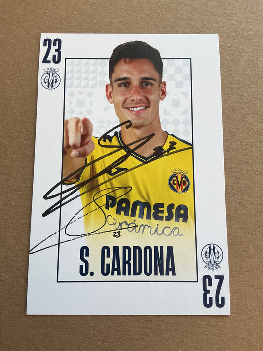 Sergi Cardona, Spain 🇪🇸 Villarreal CF 2024/25 hand signed