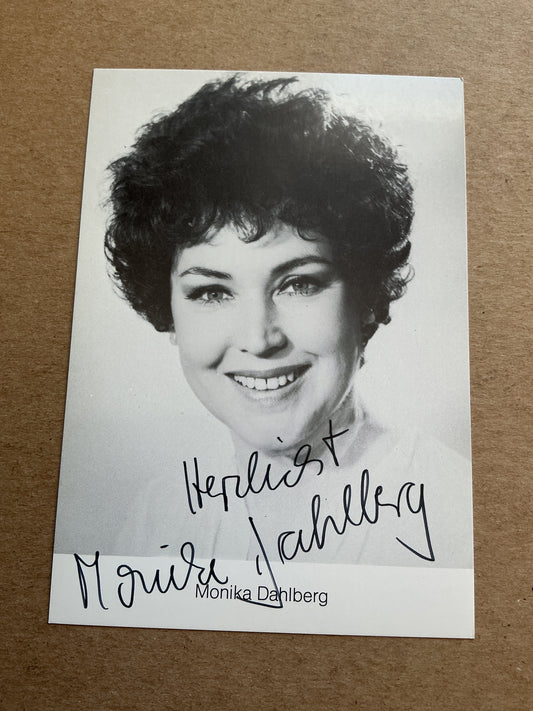 Monika Dahlberg, Germany 🇩🇪 Actress hand signed
