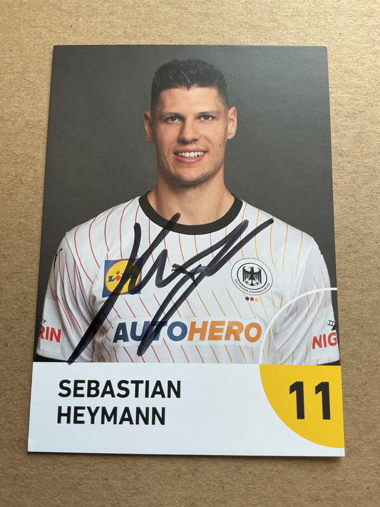Sebastian Heymann, Germany 🇩🇪 Handball Summer Olympics 2024 hand signed