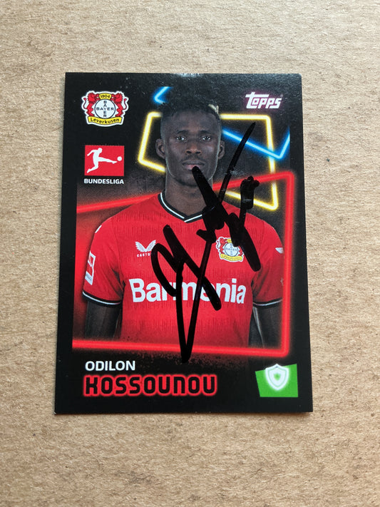 Odilon Kossounou, Ivory Coast 🇨🇮 2022/23 Topps hand signed