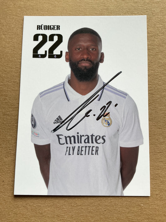 Antonio Rüdiger, Germany 🇩🇪 Real Madrid 2022/23 hand signed