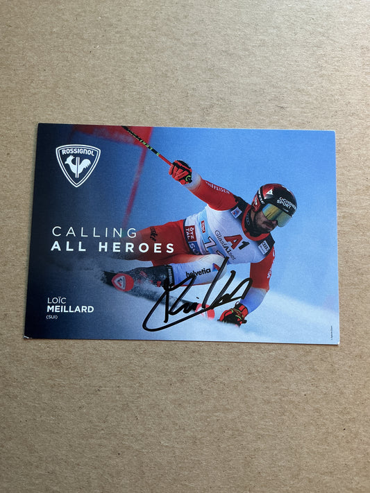 Loic Meillard, Switzerland 🇨🇭 Alpine Winter Sports 2024/25 hand signed