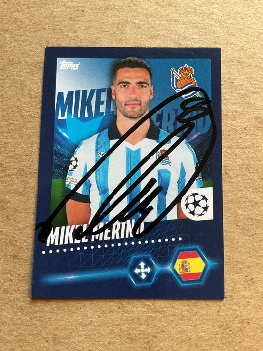 Mikel Merino, Spain 🇪🇸 Real Sociedad 2023/24 Topps hand signed