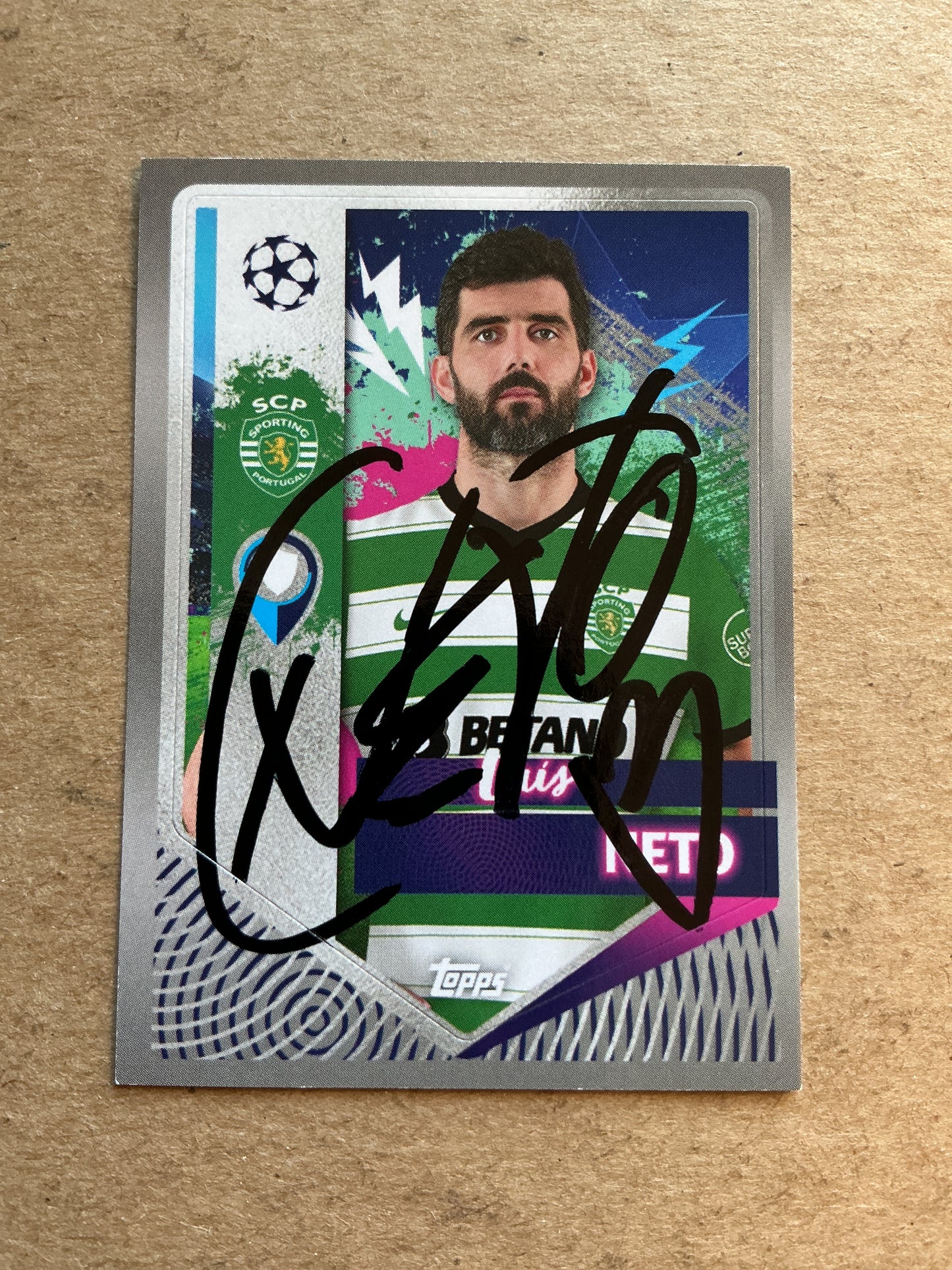 Luís Neto, Portugal 🇵🇹 Sporting CP 2022/23 Topps hand signed
