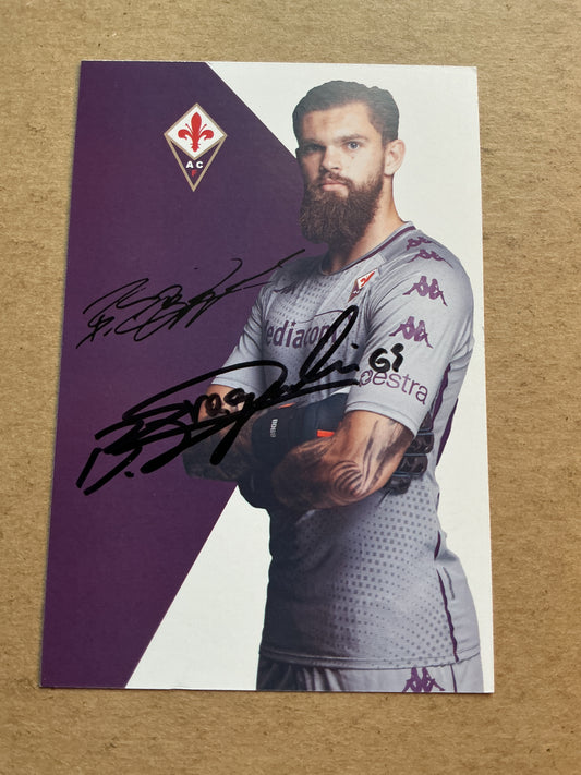 Bartlomiej Dragowski, Poland 🇵🇱 ACF Fiorentina 2020/21 hand signed