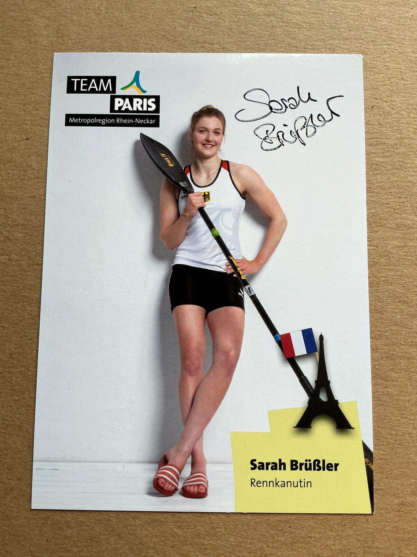 Sarah Brüßler, Germany 🇩🇪 Canoeing Summer Olympics 2024 hand signed