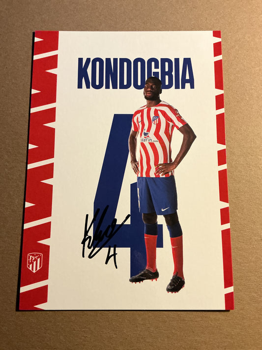 Geoffrey Kondogbia, Central African Republic 🇨🇫 Atletico Madrid 2022/23 hand signed