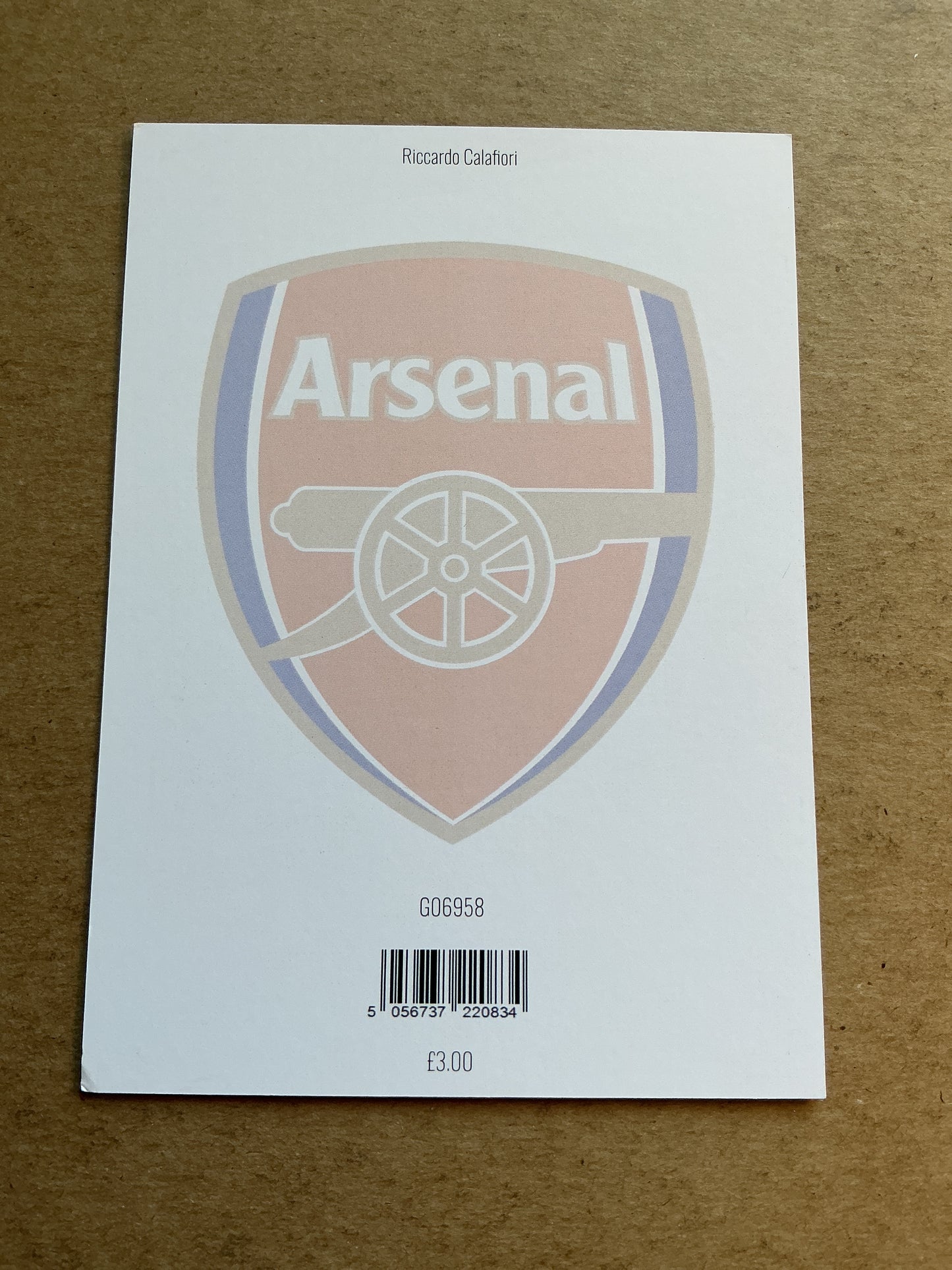 Riccardo Calafiori, Italy 🇮🇹 Arsenal FC 2025/26 hand signed