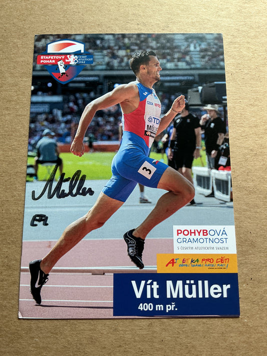 Vit Müller, Czech Republic 🇨🇿 Athletics Summer Olympics 2024 hand signed