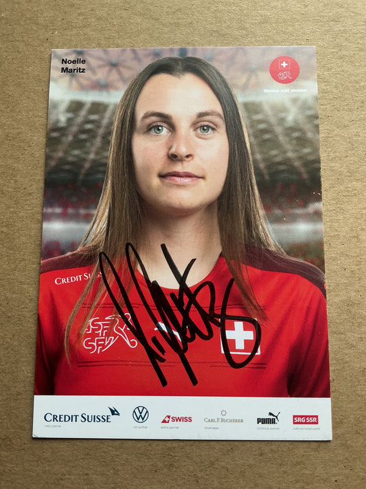 Noelle Maritz, Switzerland 🇨🇭 UEFA Women’s Euro 2022 hand signed