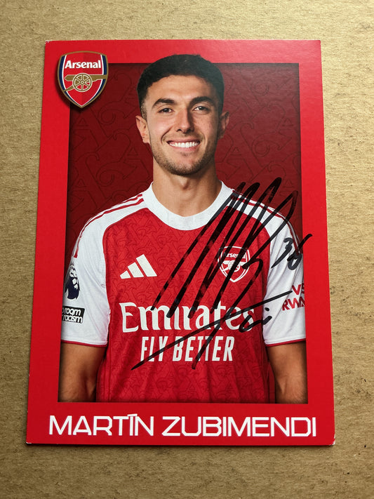 Martín Zubimendi, Spain 🇪🇸 Arsenal FC 2025/26 hand signed