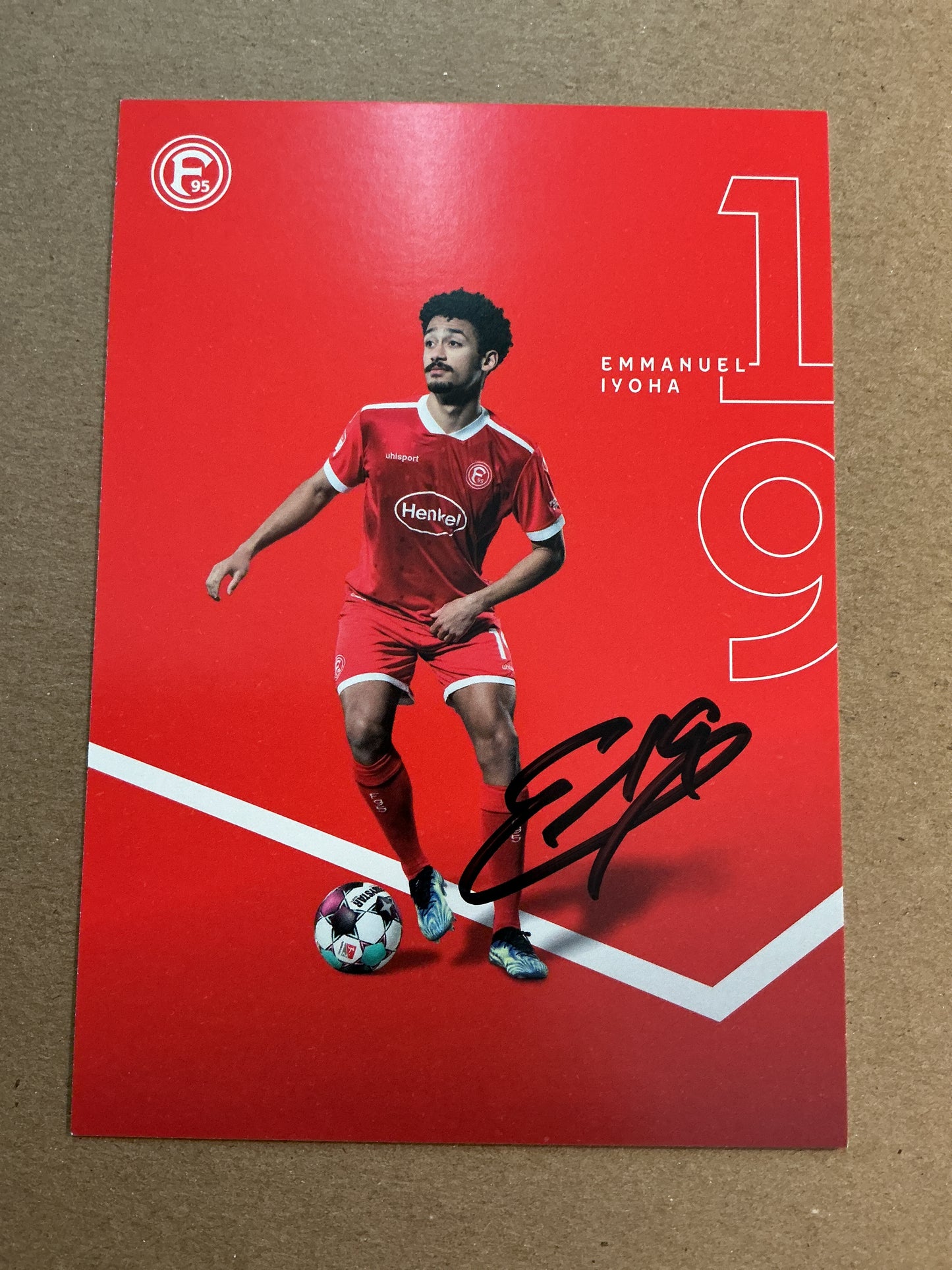 Emmanuel Iyoha, Germany 🇩🇪 Fortuna Düsseldorf 2020/21 hand signed