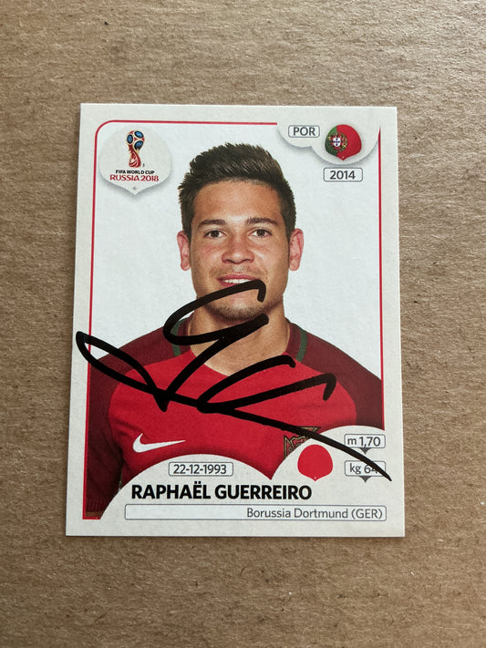 Raphael Guerreiro, Portugal 🇵🇹 FIFA World Cup 2018 Panini hand signed