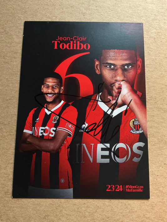 Jean-Clair Todibo, France 🇫🇷 OGC Nice 2023/24 hand signed