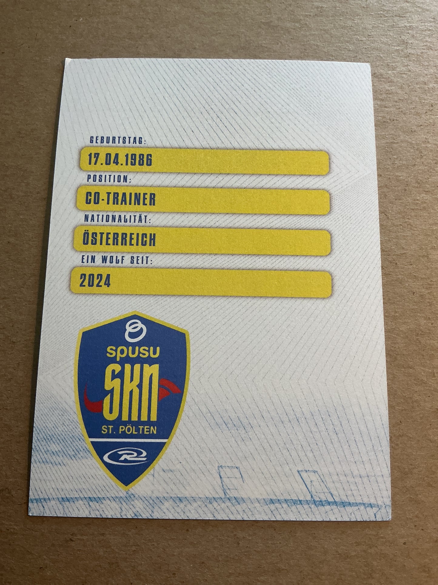 Andreas Biritz, Austria 🇦🇹 SKN St. Pölten 2024/25 hand signed