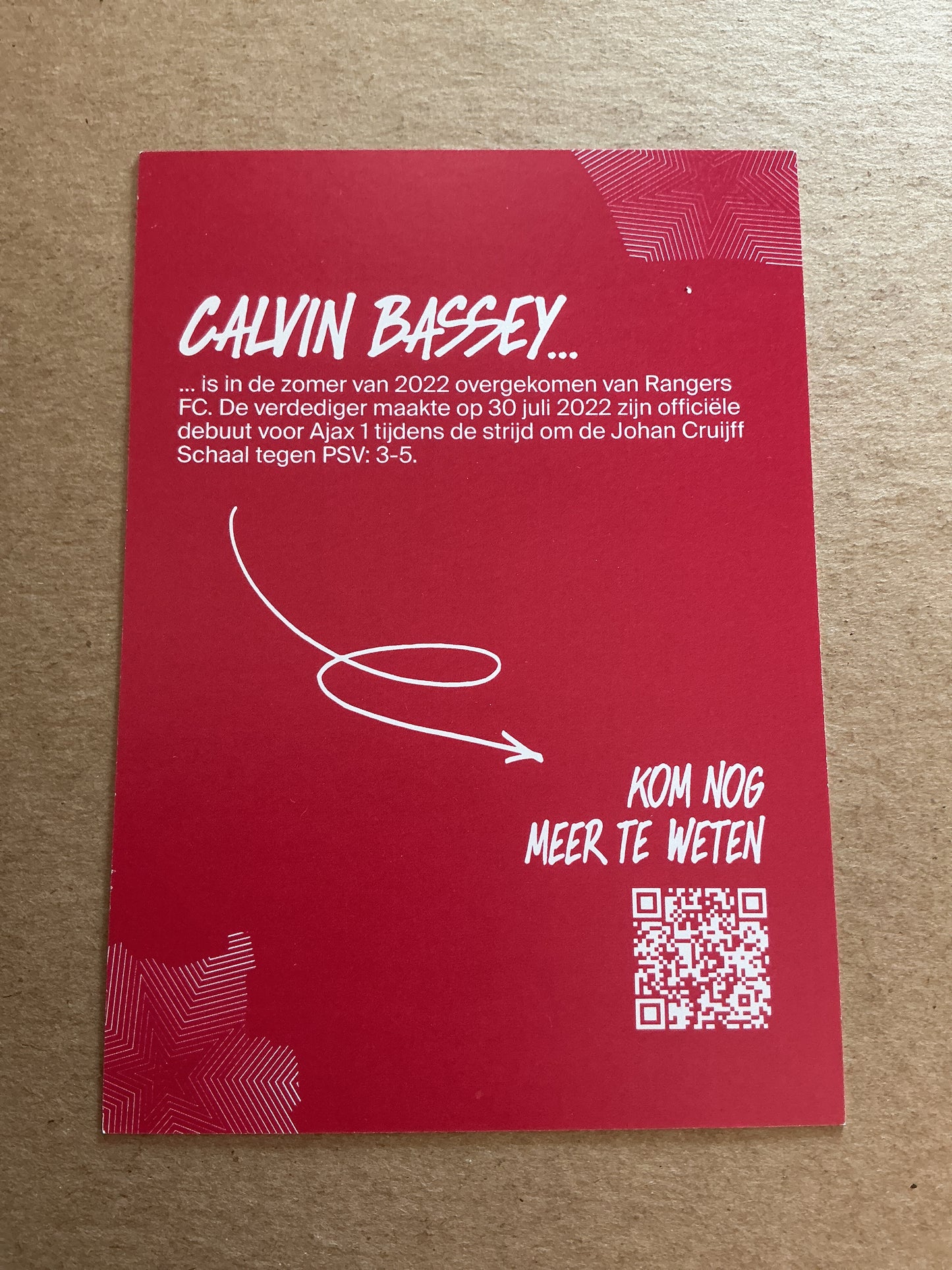 Calvin Bassey, Nigeria 🇳🇬 Ajax Amsterdam 2022/23 hand signed