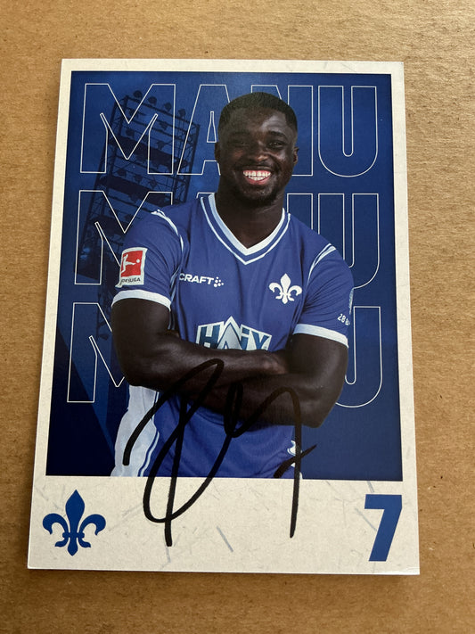 Brayden Manu, Germany 🇩🇪 SV Darmstadt 98 2023/24 hand signed