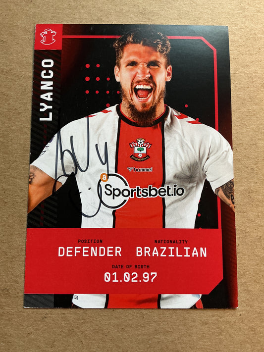 Lyanco, Brazil 🇧🇷 Southampton FC 2022/23 hand signed
