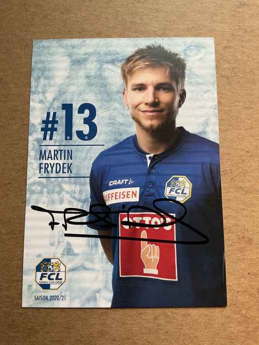 Martin Frydek, Czech Republic 🇨🇿 FC Luzern 2020/21 hand signed