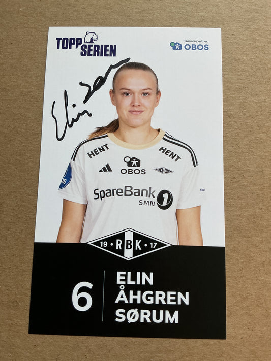 Elin Sørum, Norway 🇳🇴 Rosenborg BK 2023/24 hand signed