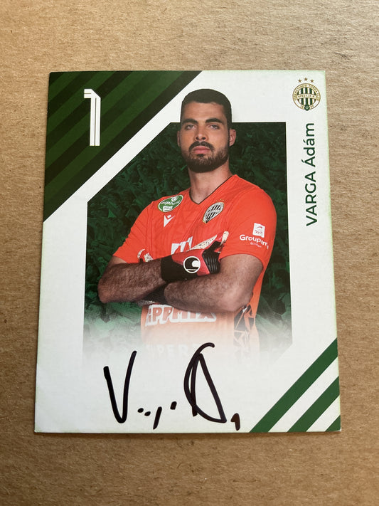 Adam Varga, Hungary 🇭🇺 Ferencvaros TC 2024/25 hand signed