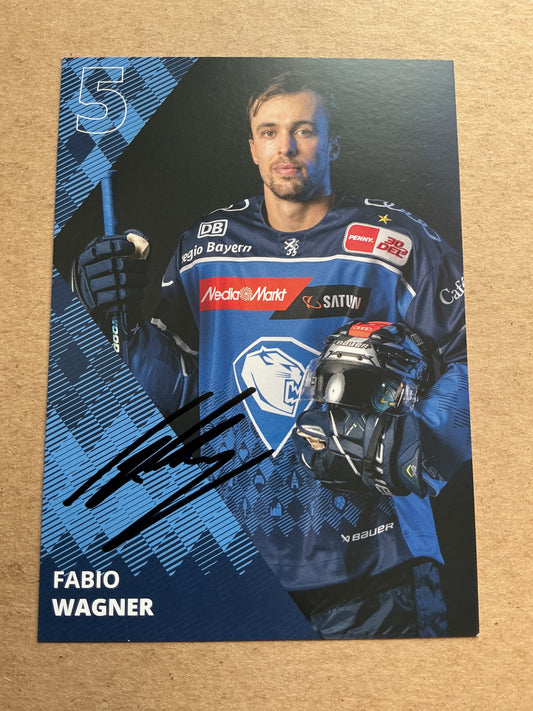 Fabio Wagner, Germany 🇩🇪 ERC Ingolstadt 2023/24 hand signed