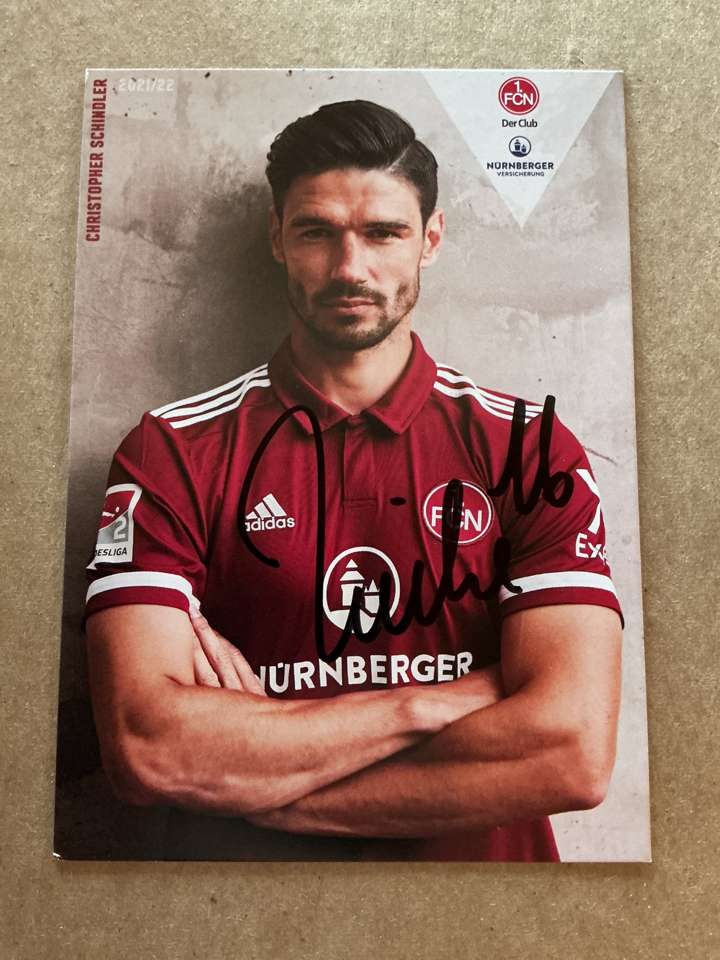 Christopher Schindler, Germany 🇩🇪 1.FC Nürnberg 2021/22 hand signed