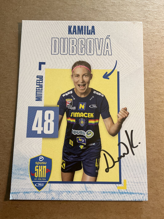 Kamila Dubcova, Czech Republic 🇨🇿 SKN St. Pölten 2024/25 hand signed