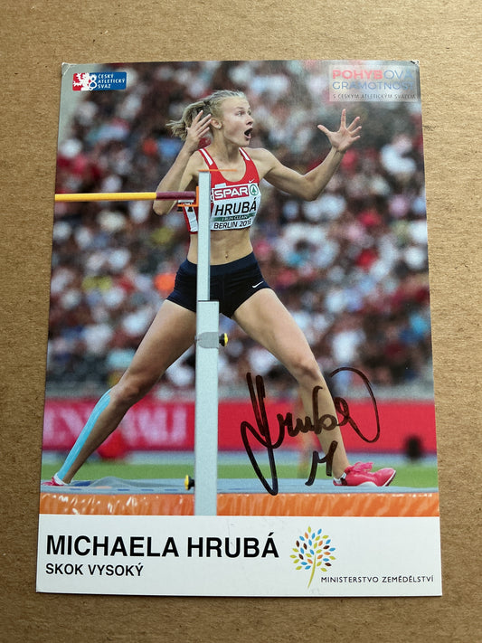 Michaela Hruba, Czech Republic 🇨🇿 Athletics Summer Olympics 2024 hand signed
