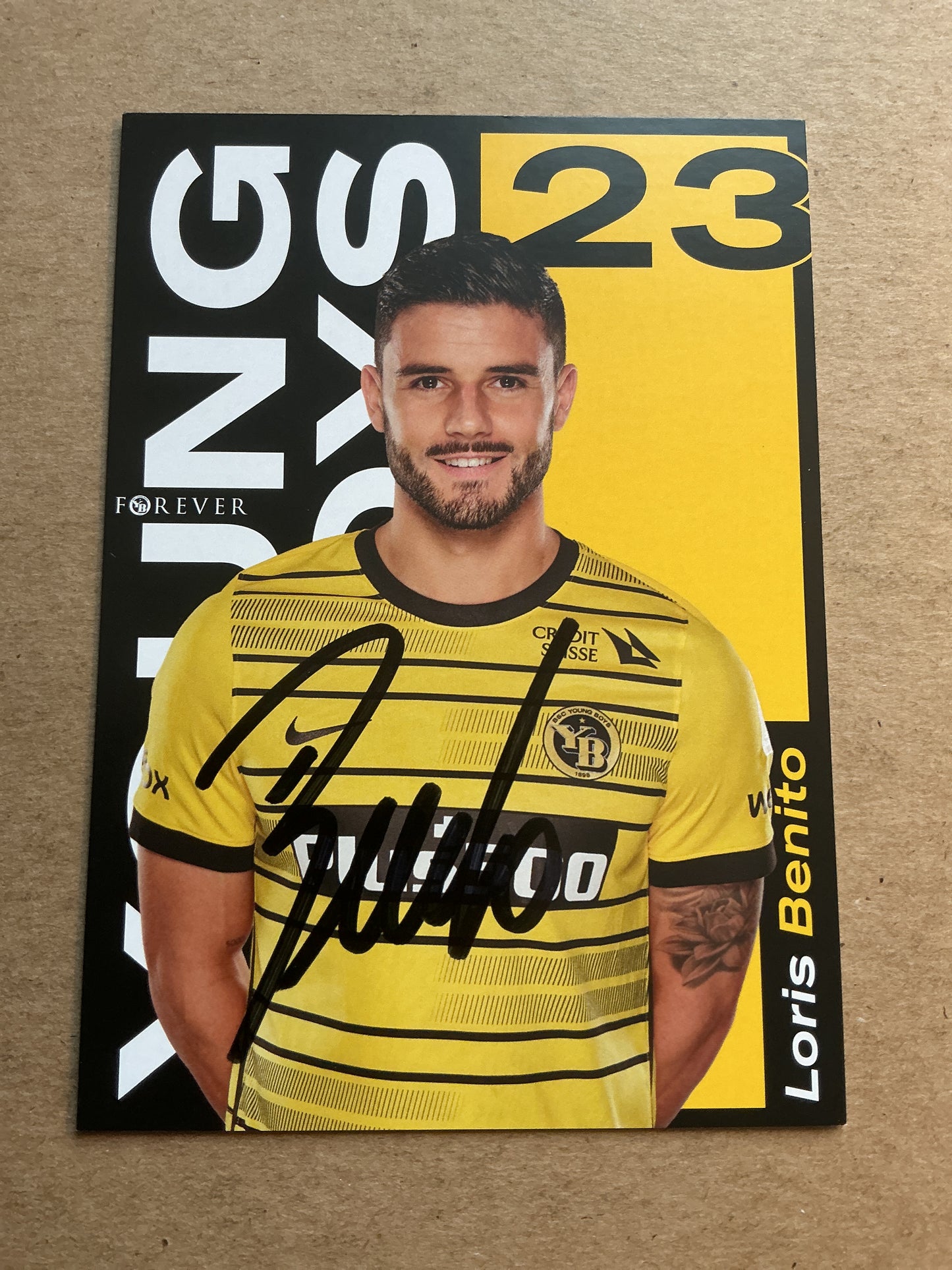 Loris Benito, Switzerland 🇨🇭 BSC Young Boys Bern 2022/23 hand signed