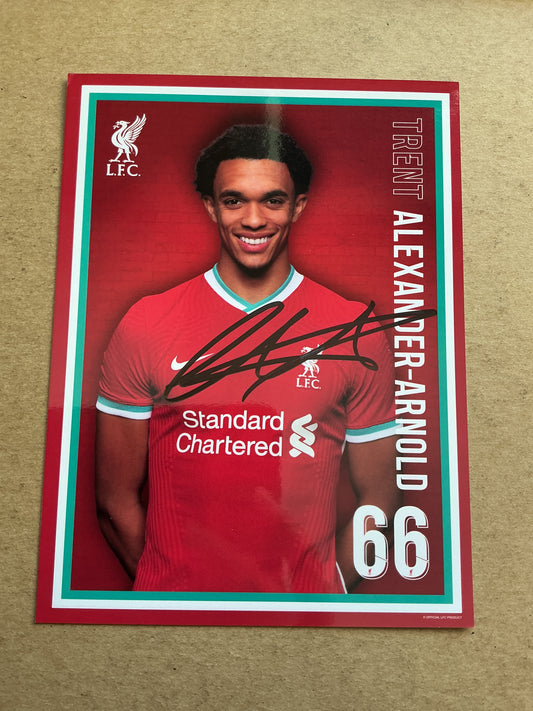 Trent Alexander-Arnold, England 🏴󠁧󠁢󠁥󠁮󠁧󠁿 Liverpool FC 2020/21 hand signed