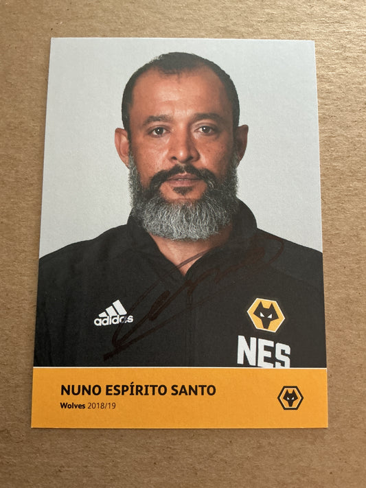 Nuno Espirito Santo, Portugal 🇵🇹 Wolverhampton Wanderers 2018/19 hand signed