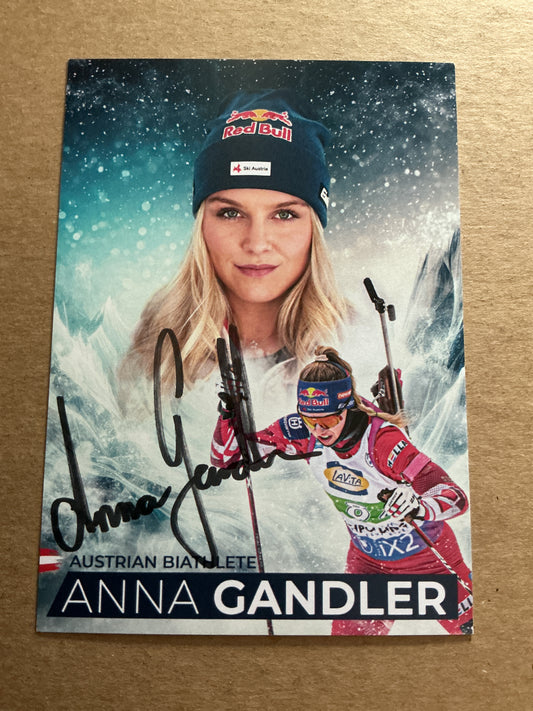 Anna Gandler, Austria 🇦🇹 Biathlon Winter Sports 2024/25 hand signed