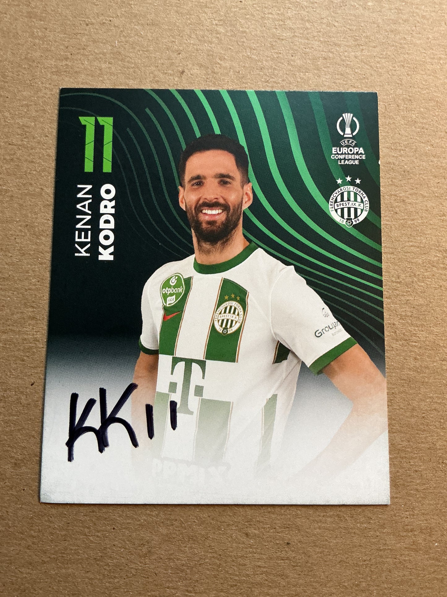 Kenan Kodro, Bosnia 🇧🇦 Ferencváros TC 2023/24 hand signed