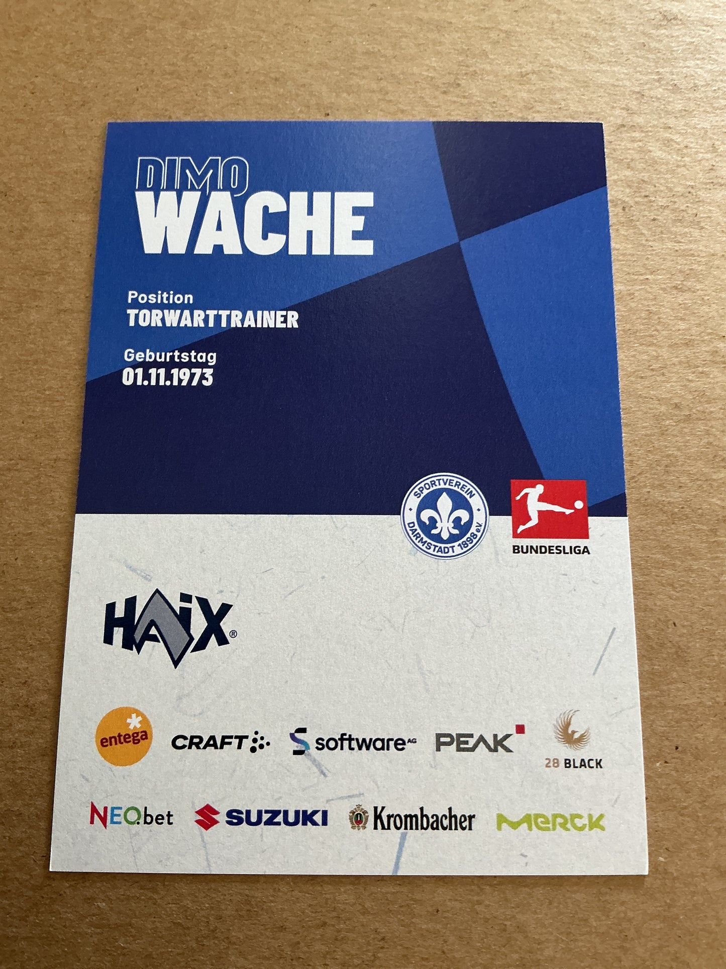 Dimo Wache, Germany 🇩🇪 SV Darmstadt 98 2023/24 hand signed