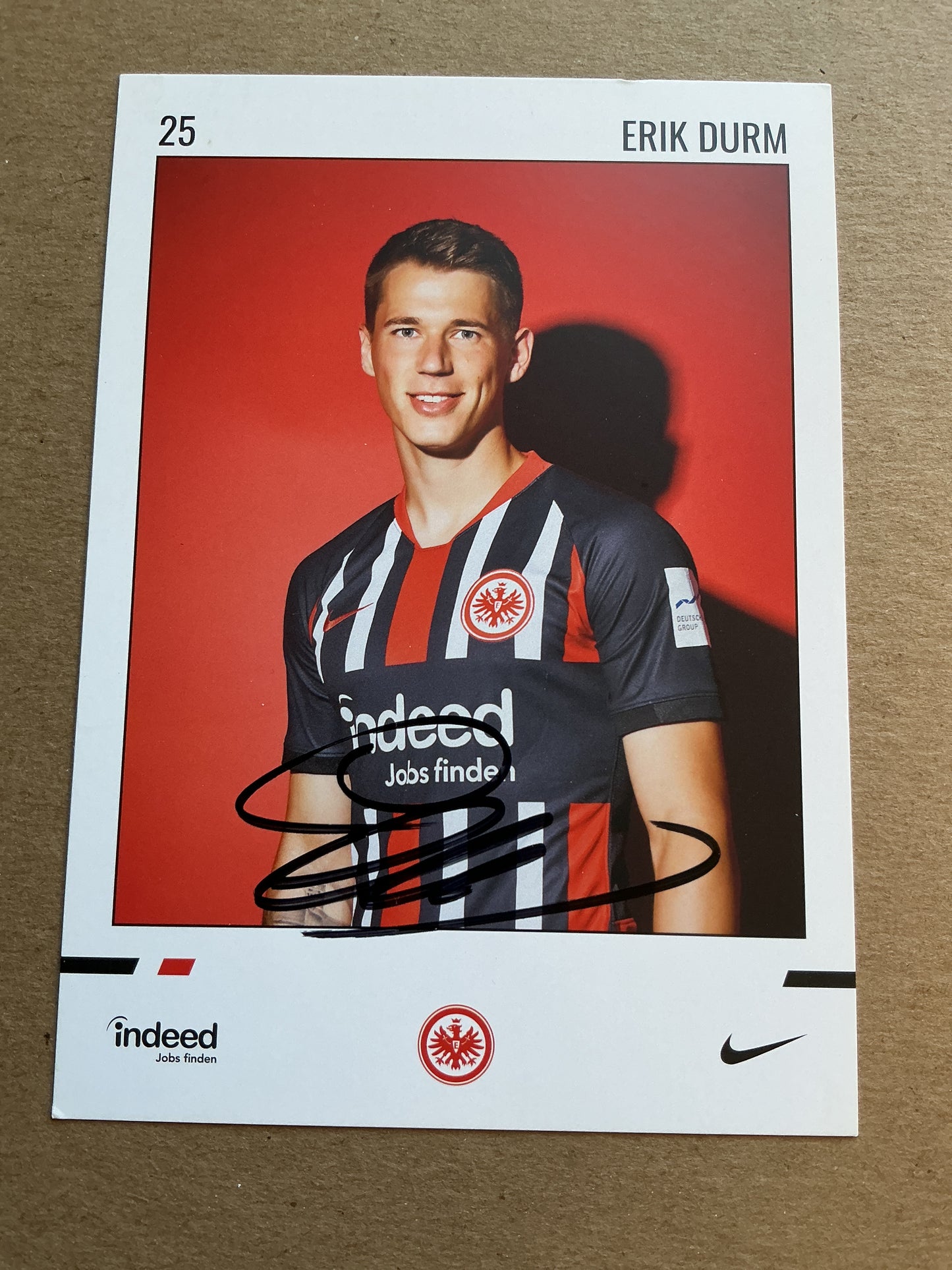 Erik Durm, Germany 🇩🇪 Eintracht Frankfurt 2019/20 hand signed
