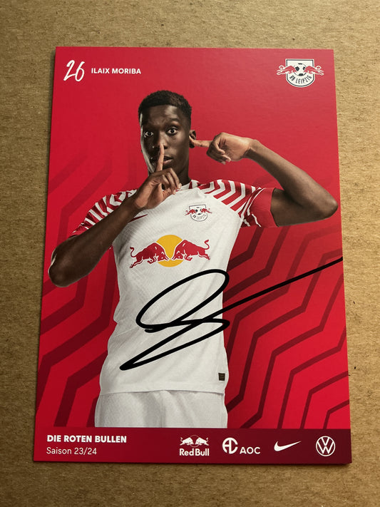 Ilaix Moriba, Guinea 🇬🇳 RB Leipzig 2023/24 hand signed