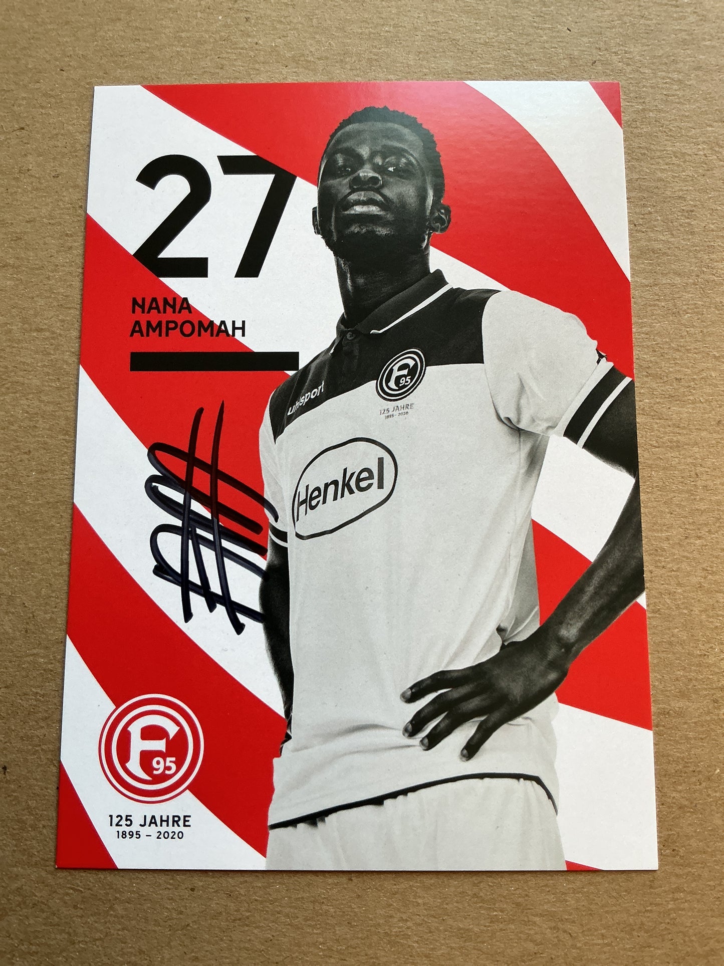 Nana Ampomah, Ghana 🇬🇭 Fortuna Düsseldorf 2019/20 hand signed