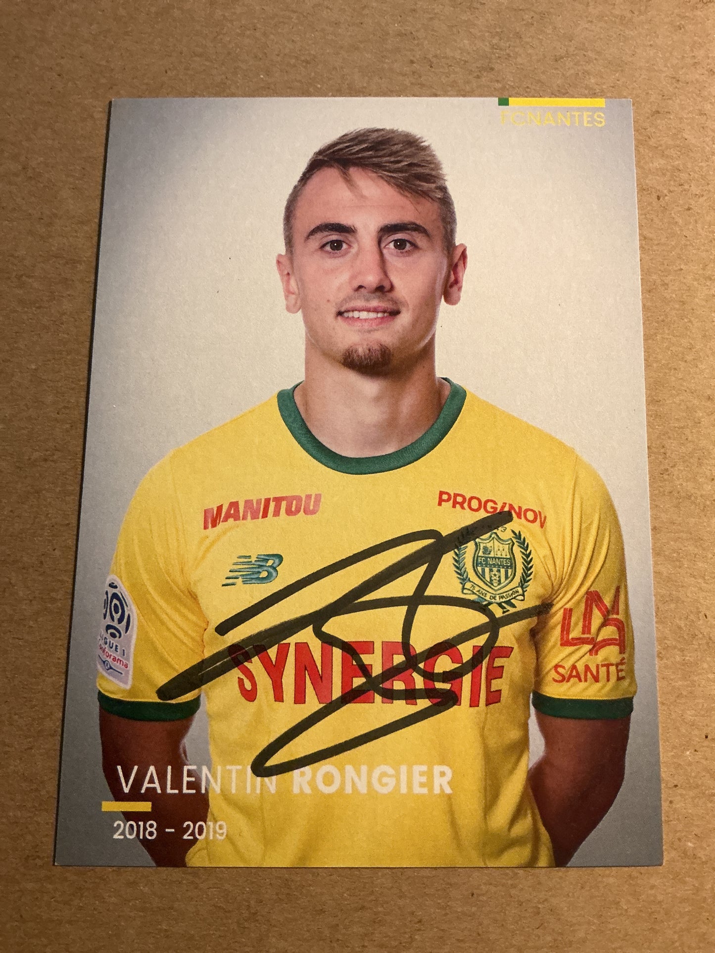 Valentin Rongier, France 🇫🇷 FC Nantes 2018/19 hand signed