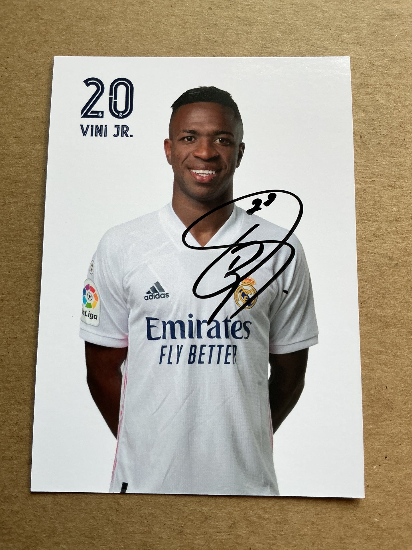 Vinicius Junior, Brazil 🇧🇷 Real Madrid 2020/21 hand signed