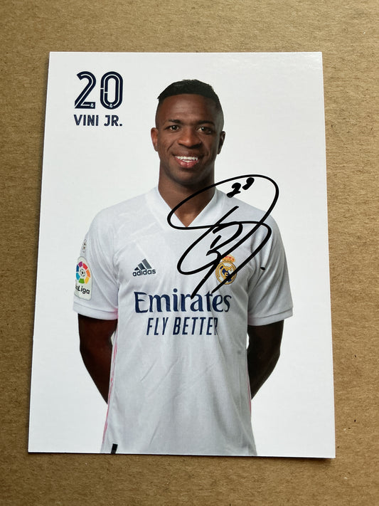 Vinicius Junior, Brazil 🇧🇷 Real Madrid 2020/21 hand signed