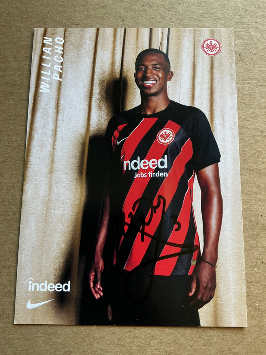 Willian Pacho, Ecuador 🇪🇨 Eintracht Frankfurt 2023/24 hand signed