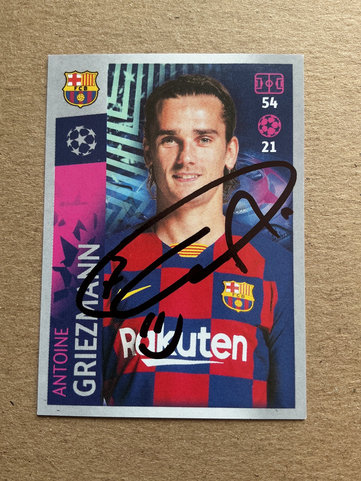 Antoine Griezmann, France 🇫🇷 FC Barcelona 2019/20 Topps hand signed