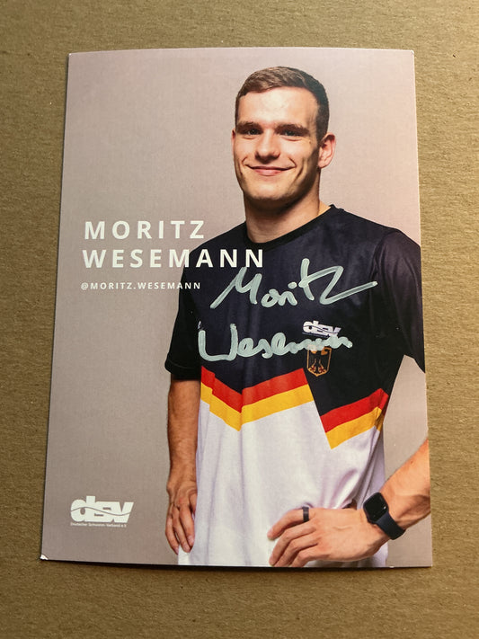 Lukas Wesemann, Germany 🇩🇪 Diving Summer Olympics 2024 hand signed